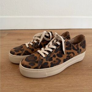 Paul Green Brown Leopard Print Sneakers